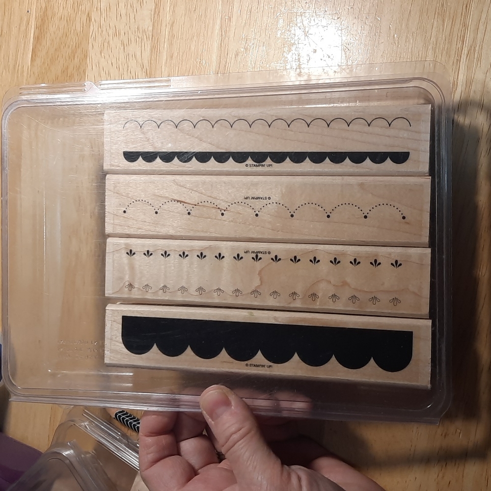 All Scallops edge Stampin Up rubber  set